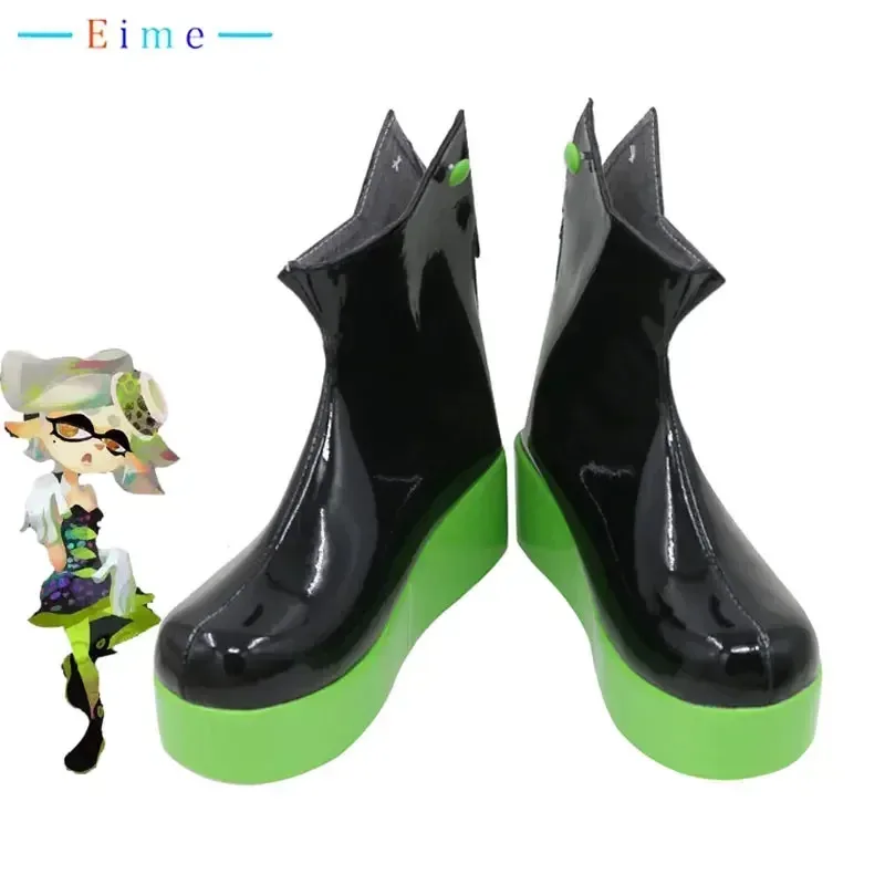 

NewFinal Splatfest Inkling Squid Marie, аниме, реквизит для косплея, обувь из искусственной кожи, карнавальные ботинки на Хэллоуин, индивидуальный заказ, 5;c, 6's.2;b'8,