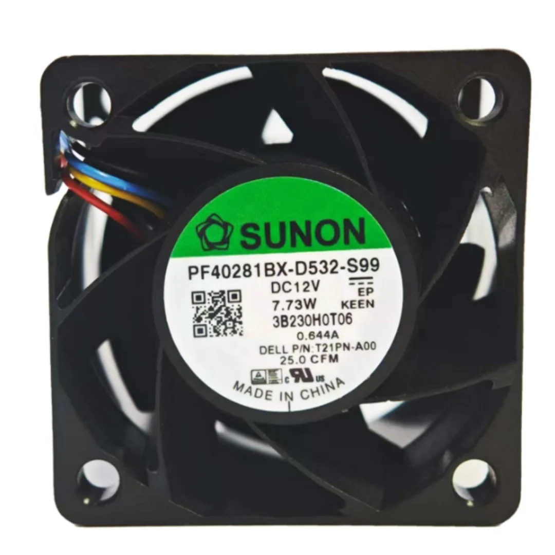 

SUNON PF40281BX-D532-S99 DC 12V 7.73W 40x40x28mm 4-Wire Server Cooling Fan