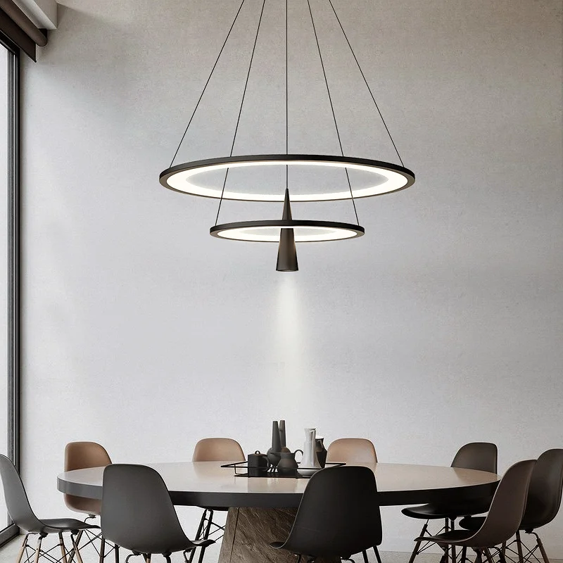 Plafonnier LED Circulaire au Design Moderne, Éclairage d'Nik, Luminaire Décoratif de Plafond, Disponible en Blanc et Noir, Idéal pour un Salon, une Salle à Manger