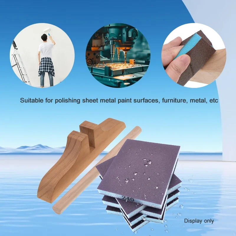 100*120MM 70*100MM Wet and Dry Sanding Sponge Kit 18Pcs Washable and Reusable for Grinding Wood and Metal Drywall Ceiling Metal