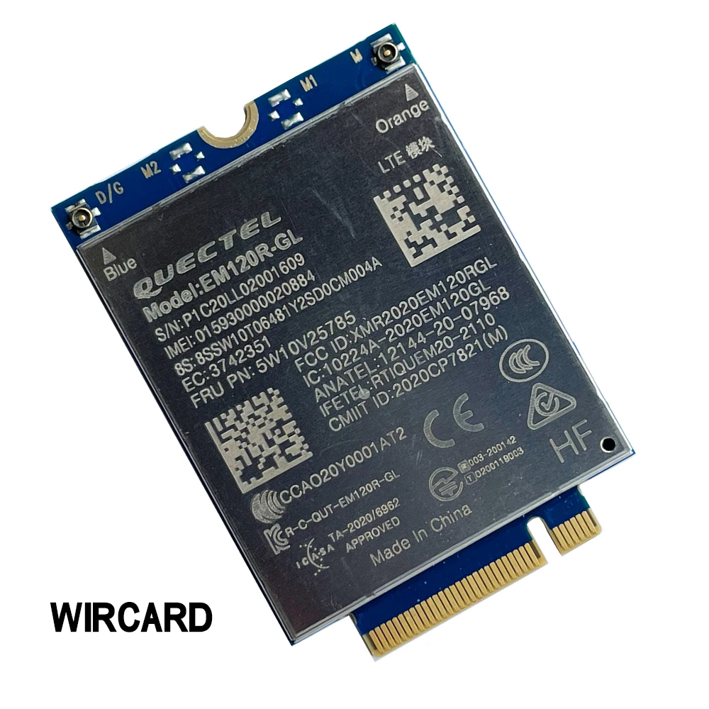 EM120R-GL FDD-LTE TDD-LTE Cat12 600M 4G Card FRU 5W10V25785 For  X1 Yoga 6th Gen X13 Yoga Gen 2 P14s P15s T14 T14s T15 Laptop