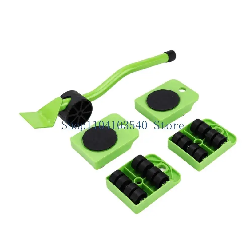 02DC Furniture Moving Tool Set with Angled Plate and Rolling Platforms