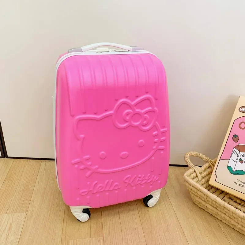 Hello Kittys 16 Inches Suitcase Children's Luggage Cartoon Cute Child Trolley Box Boarding Box Universal Wheel Student