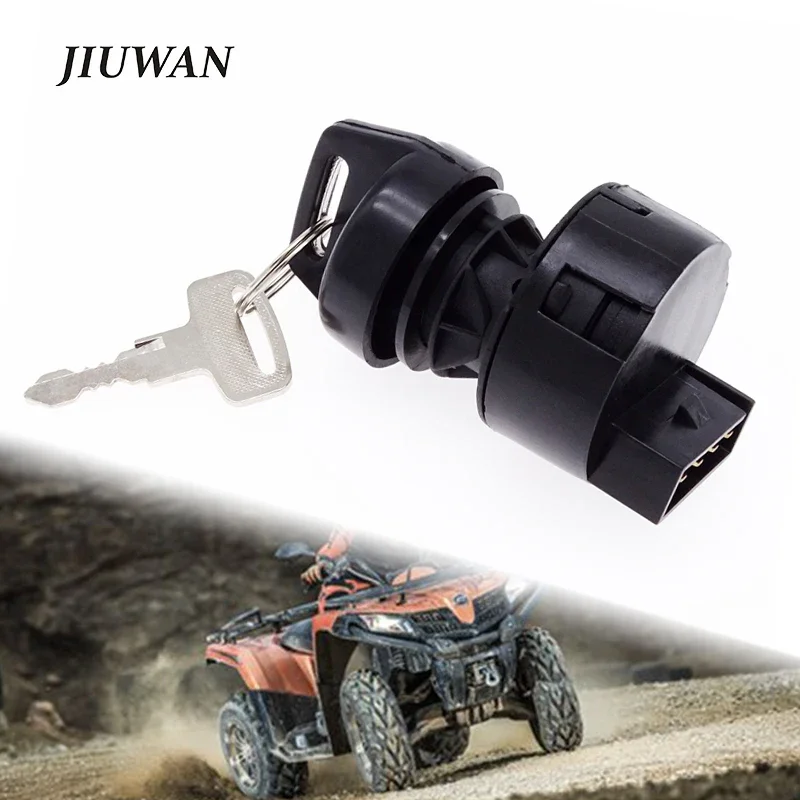 

1 Set 4 Pin Motorcycle Ignition Key Switch Start Engine Lock With 2 Matching Keys For Polaris Worker 500 Predator 500 2003-2007