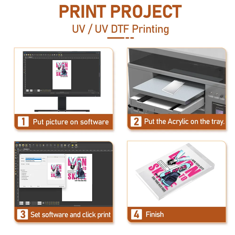 Upgrade XP600 2Pcs 4060 UV  Flatbed Printer to Print Plastic Metal Wood Glass Phone Case Cover With Faster Speed