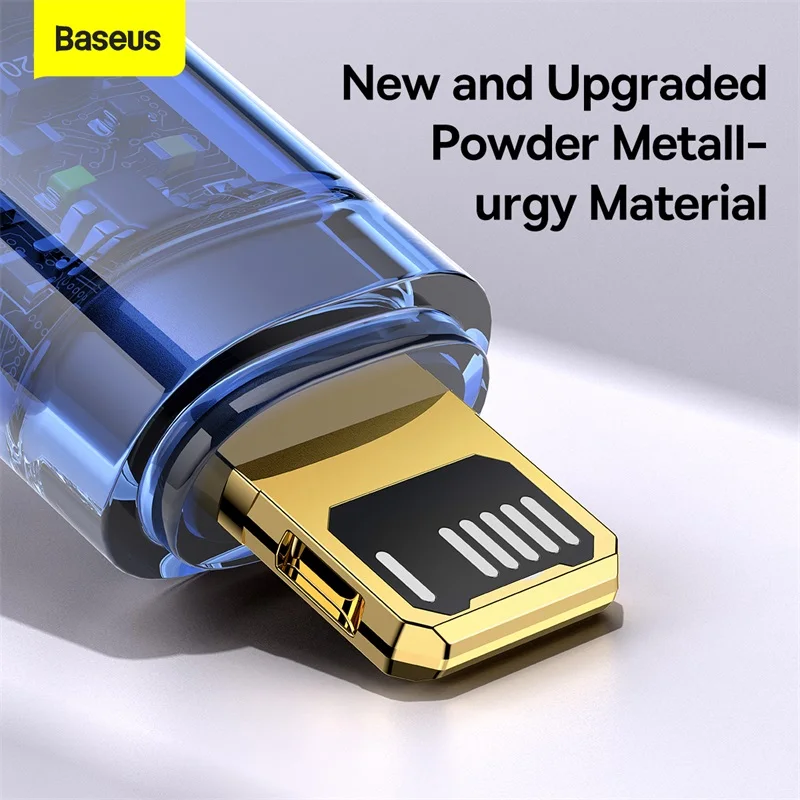 Baseus Explorer Series Auto Power-Off Fast Charging Data Cable USB For IPhone 2.4A or  Type-C For IP 20W