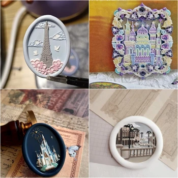Lacquer seal seal head embossed special shaped Diy handmade multi-layer brass head envelope invitation seal stamp toy