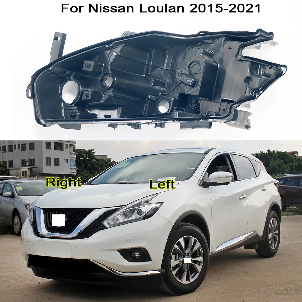 

Headlight Black Back Rear Shell For Nissan Loulan 2015-2021 High configuration Headlight Base Replacement Headlamp House