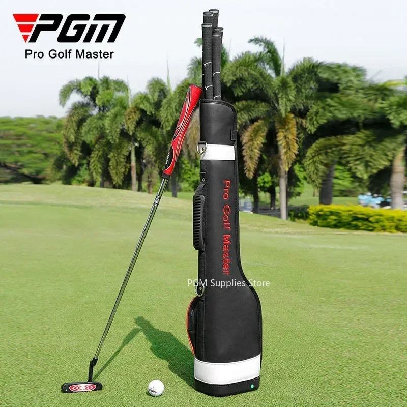 PGM Portable Golf Half-cut Bag Waterproof Microfiber Leather Easy Clean Can Hold 5 Clubs QIAB025