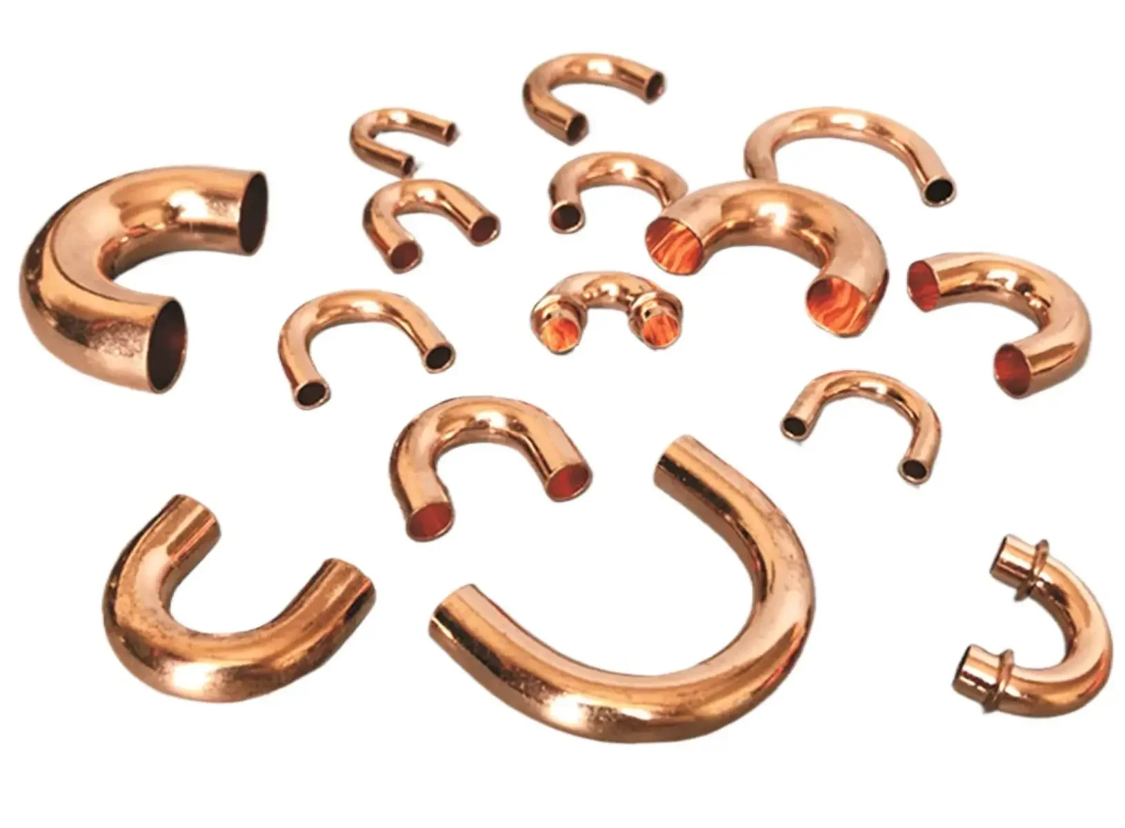 O/D 7-19mm U Type 180 Degree Elbow Bend Copper Welding Pipe Connector Fitting Adapter Plumbing Gas Water Oil