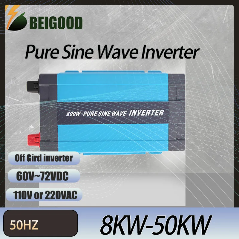 Pure Sine Wave Inverter 10KW 20KW 30KW 50KW 12V 24V 48V 60V To AC 110V 220V Voltage Transformer Power Converter Off Grid