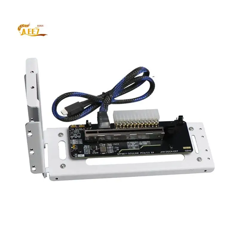 AEE7-GPU Oculink GPU Dock Pcie 5.0X4 GDP Laptop To External Video Graphics Card M.2 Oculink SFF8611 To PCIE X16 Bend