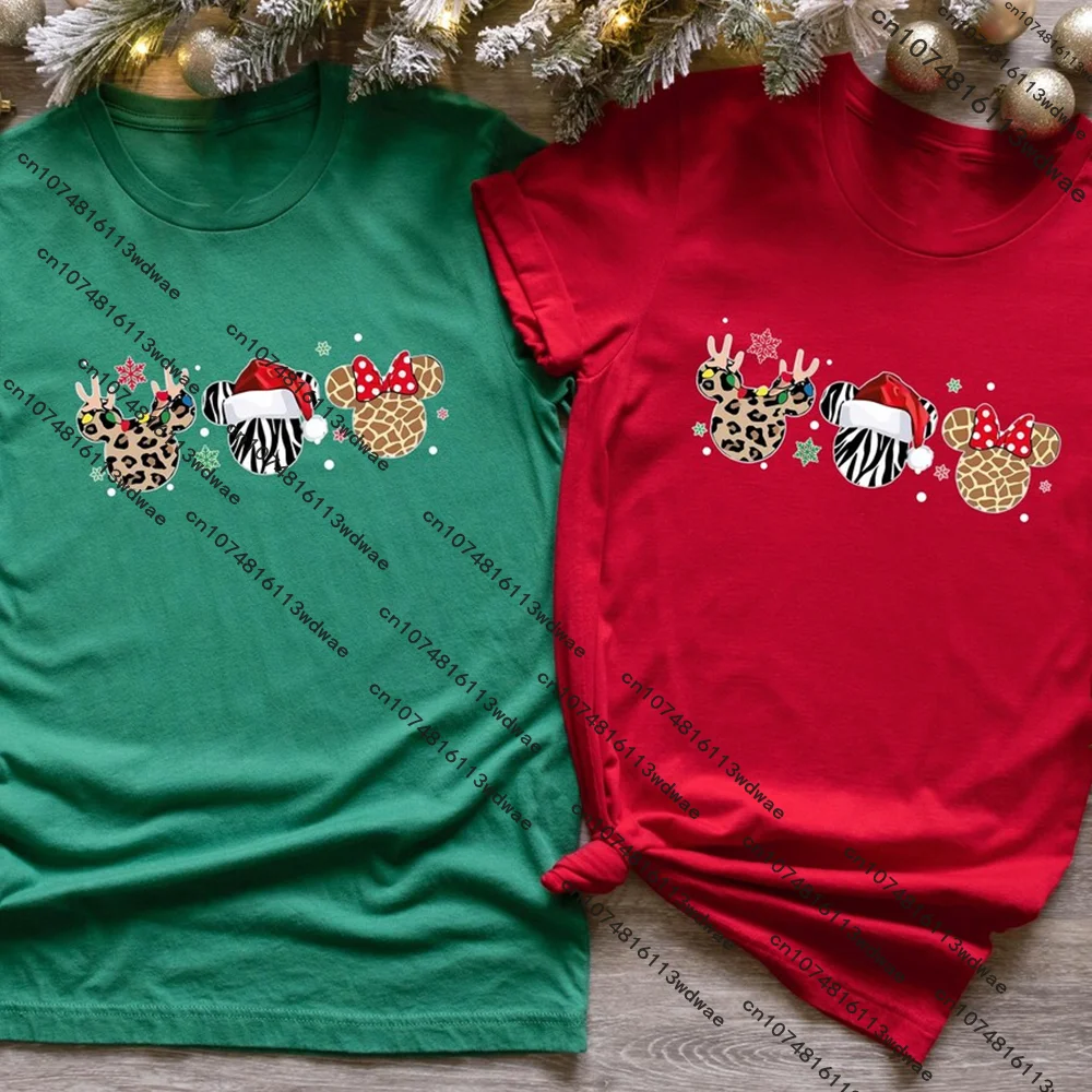 

Disney Mickey Head Christmas Tees Disney Couples Christmas Lights T-Shirt 2025 Disney Women's Christmas Trip Mickey Xmas Party