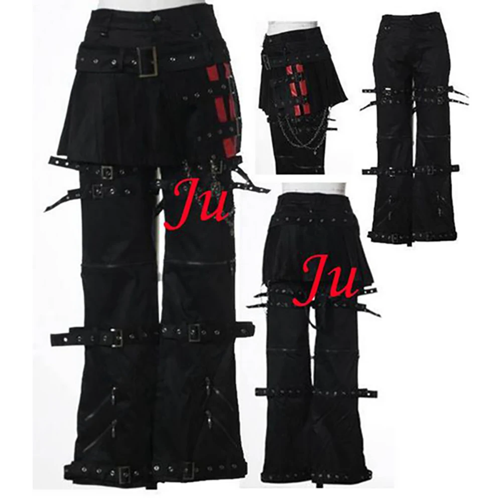 

fondcosplay hiphop Gothic Tripp Punk Fashion black cotton Skirt Pants Trousers Cosplay Costume Custom-made[CK887]