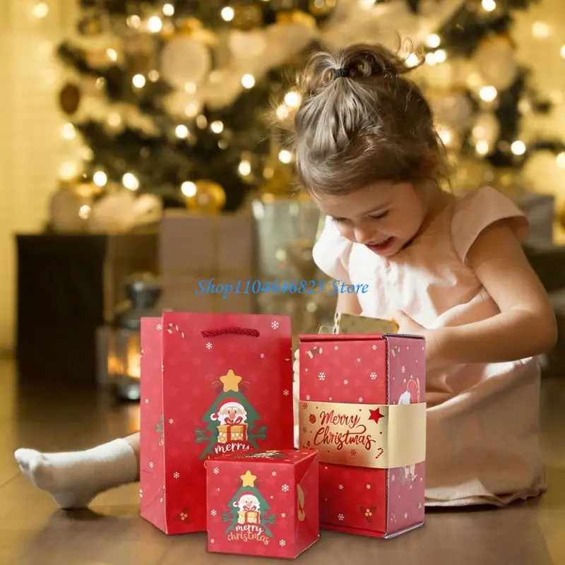 Festival Santa Weihnachtsgeschenke Box Robust Papiermaterial