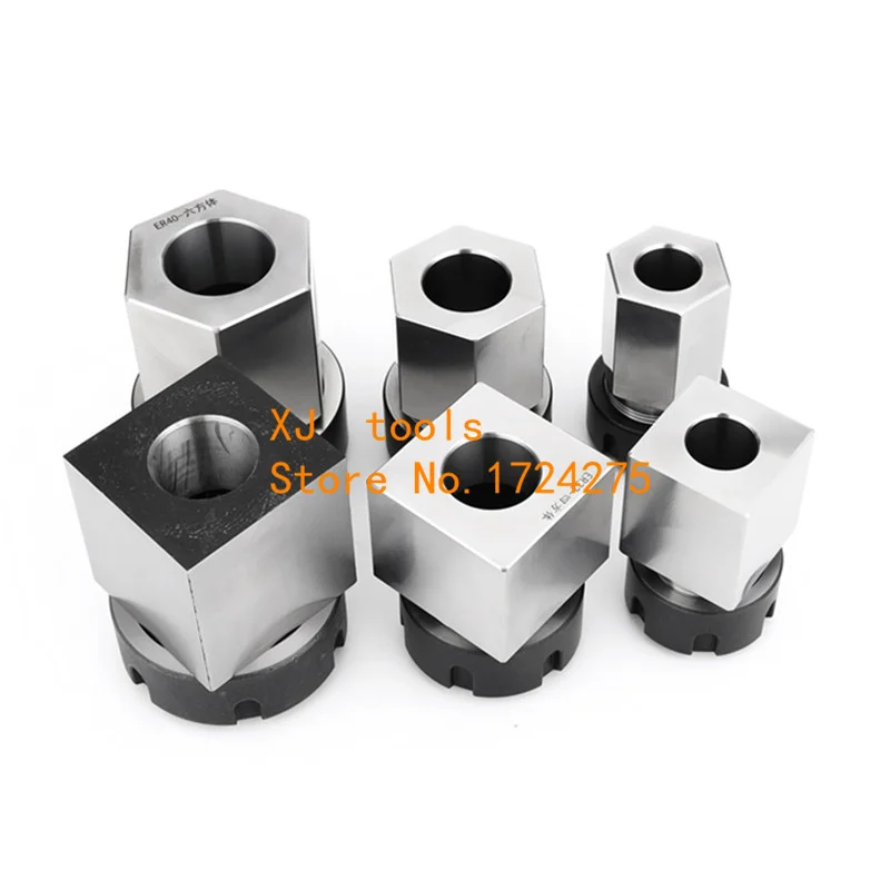 High quality Square ER25 ER32 ER40 Block Hard Steel Hex ER Collet Chuck Seat For CNC Lathe Engraving Cutting Machine Tool holder