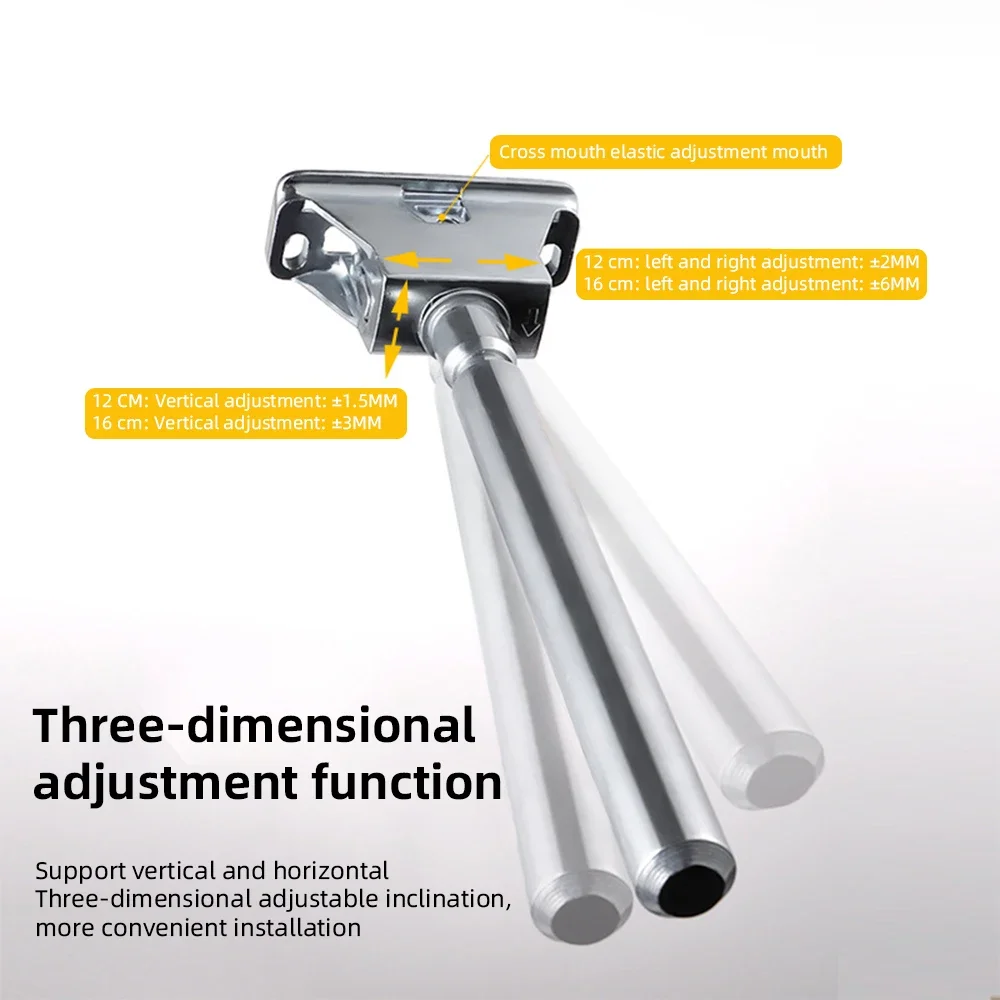 

12mm/16mm Suitable For Cabinets Zinc Alloy Invisible Board Tray Bracket Adjustable Concealed Partition Bracket Floating Heavy