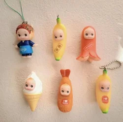 1pc Cartoon Kewpie Figure Banana Model Doll Pendant Bag Accessory Small Gift