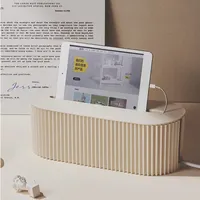 Simplicity Plug and Unplug Cable Box Office Countertop Bracket Slot Design Power Cord and Wire Storage Boxes Extended Bracket