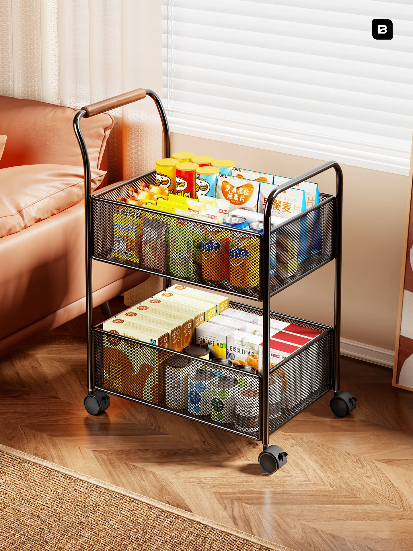 multi-layer-snack-storage-rack-stand-living-room-bookbag-placement-shelf-home-organization-utility-cart-simple-assembly-required