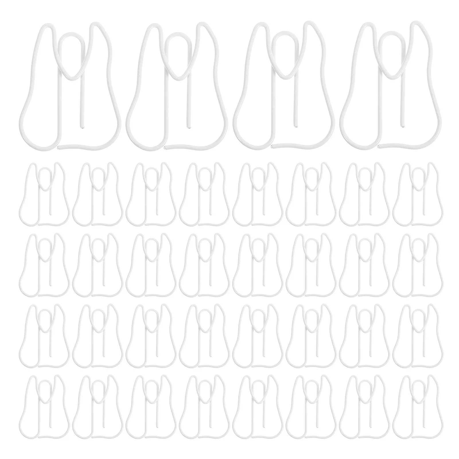

100Pcs Tooth Shaped Paper Clips Small Funny Metal Bookmarks for Documents Office School Supplies Decorative Organizing Clips