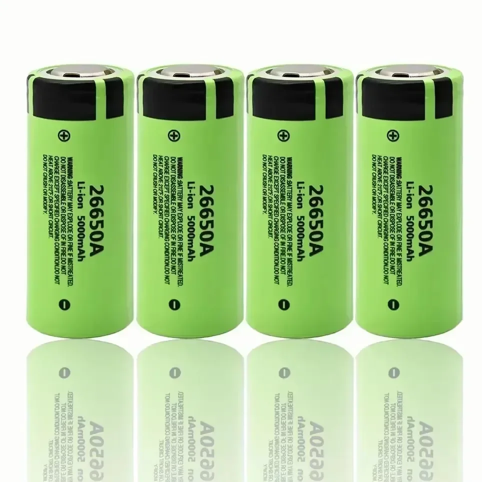 New 100% original 26650 lithium battery 26650A, 3.7V 5000mAh large capacity rechargeable battery for strong light flashlights