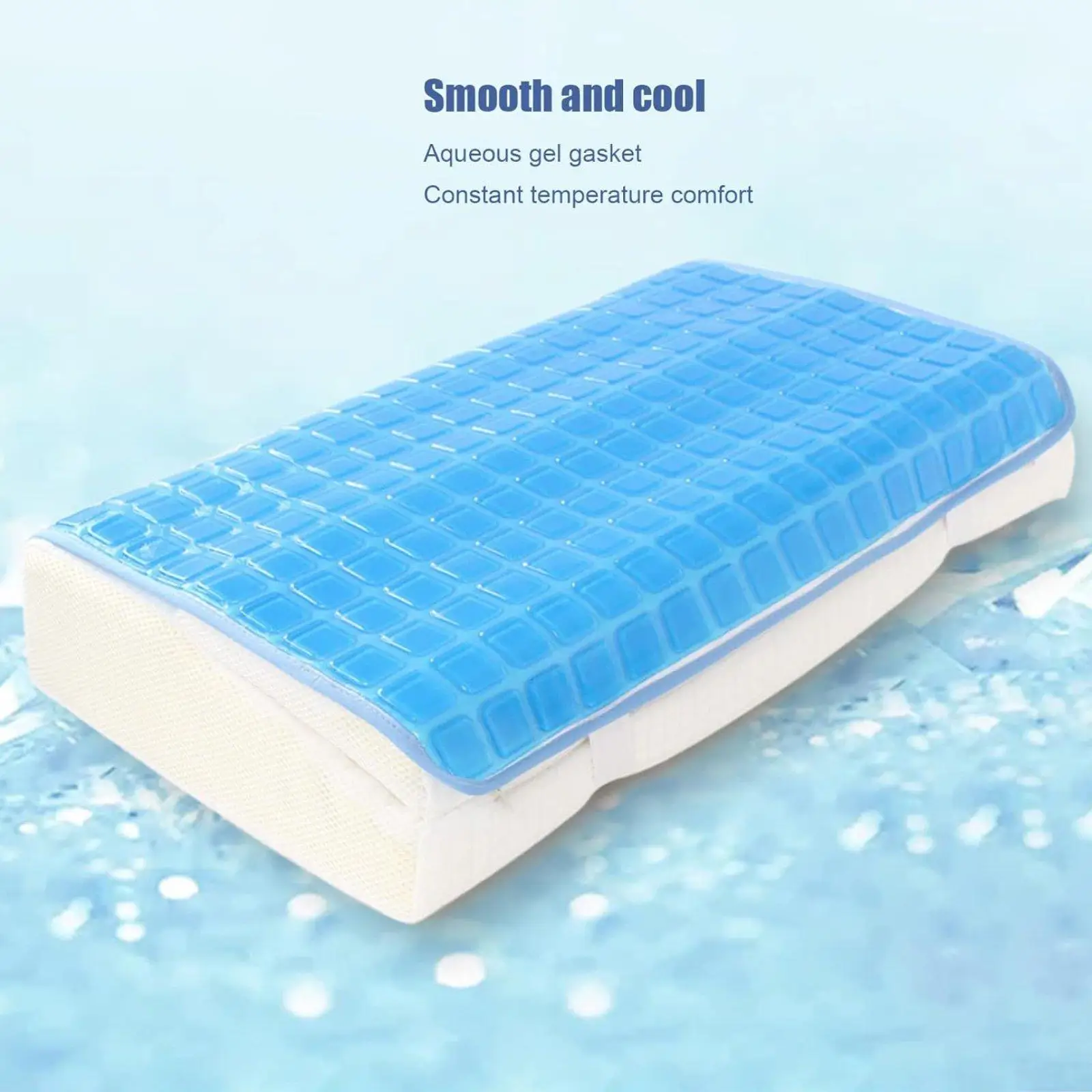 Cooling Gel Pillow Mat Flexible Lightweight Summer Cooling Pillow Gel Cushion Pad for Bed Accessories Office Nap Home Salon