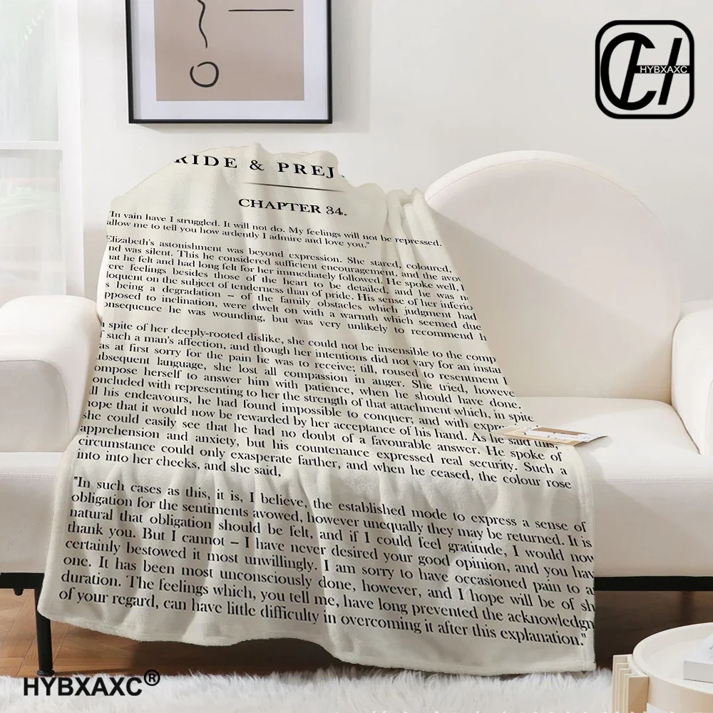 

Pride Prejudice Throw Blanket Mr Darcy Quote Vintage Book Page Style Home Textile Soft Cozy Plaid