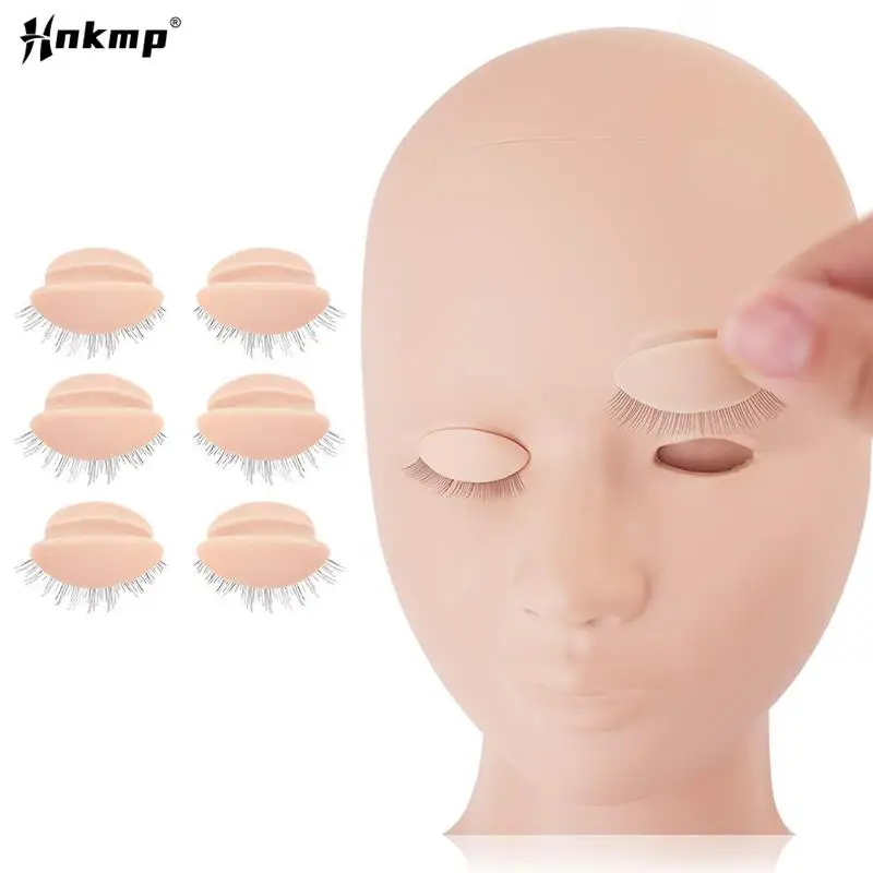 Lash Training Head Mannequin With Removable Replacement Eyelids Kit Grafting Eyelash Extension Pratice Tools Supplies