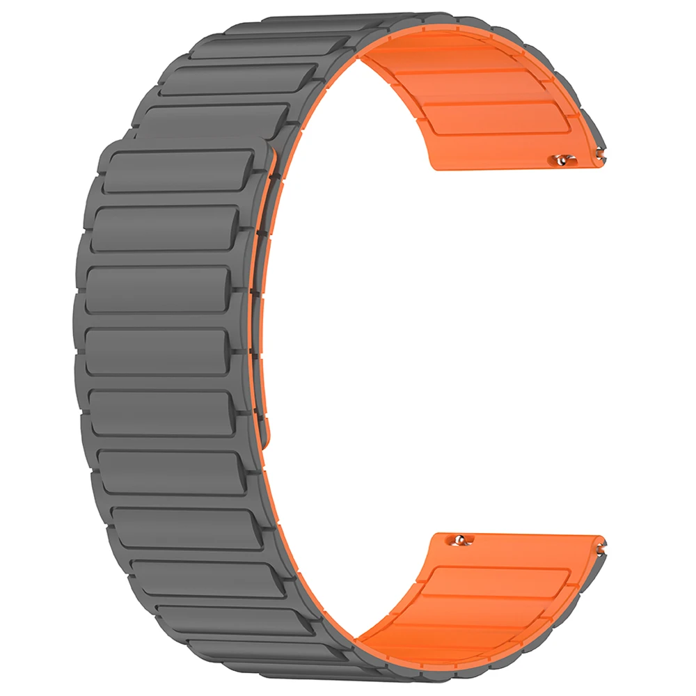 Bracelet magnétique en silicone de 22 mm pour Huami AMAZFIT Active Max 48 mm BALANCE 2 BIP 6 5 UNITY GTR 4/3/3Pro 2e GTR 47 mm, bracelet de montre de sport