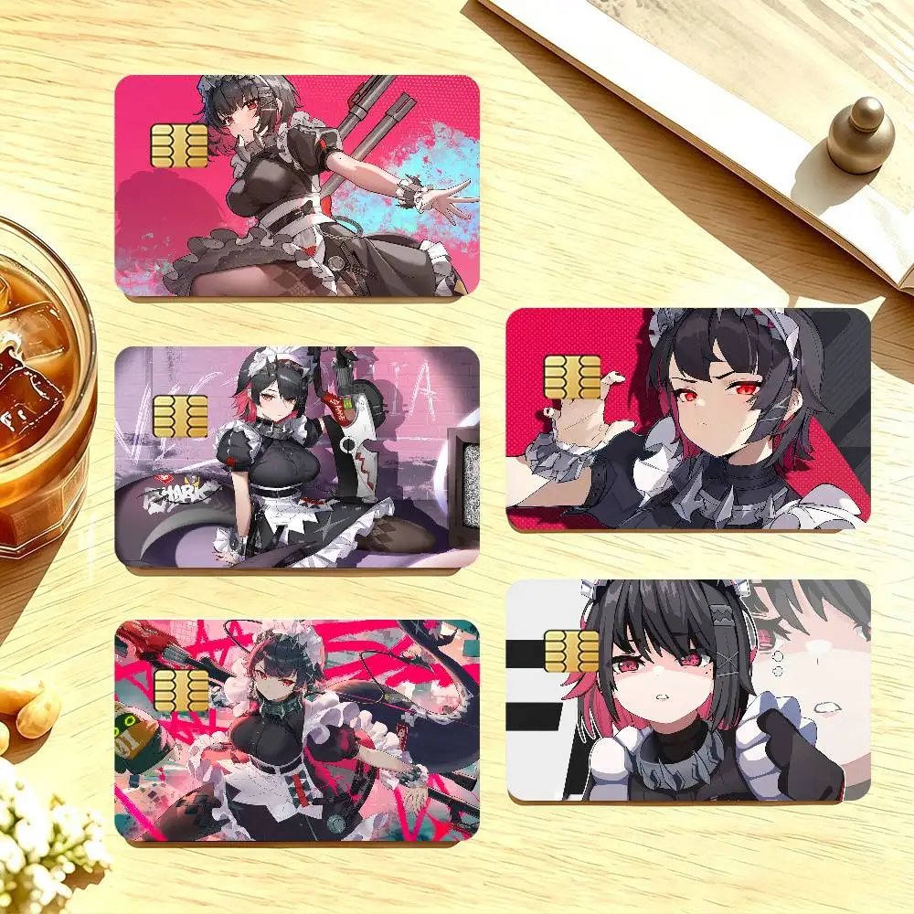 ZZZ Gaming Ellen Joe Credit Card Public Transportation Cards Sticker Waterproof Card Face Decoration 4PCS