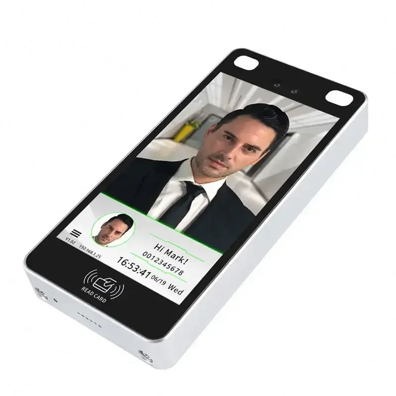 Waterproof 5 Inch Biometric Dynamic Facial Recognition Access Control Card Time Attendance TCP/IP Optional WIFI