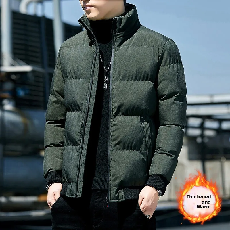 

Теплый хлопковый джерт для мужчин с воротником-стойкой Thiened Youth Faion, зимняя верхняя одежда из полиэфирного волокна, длина 947