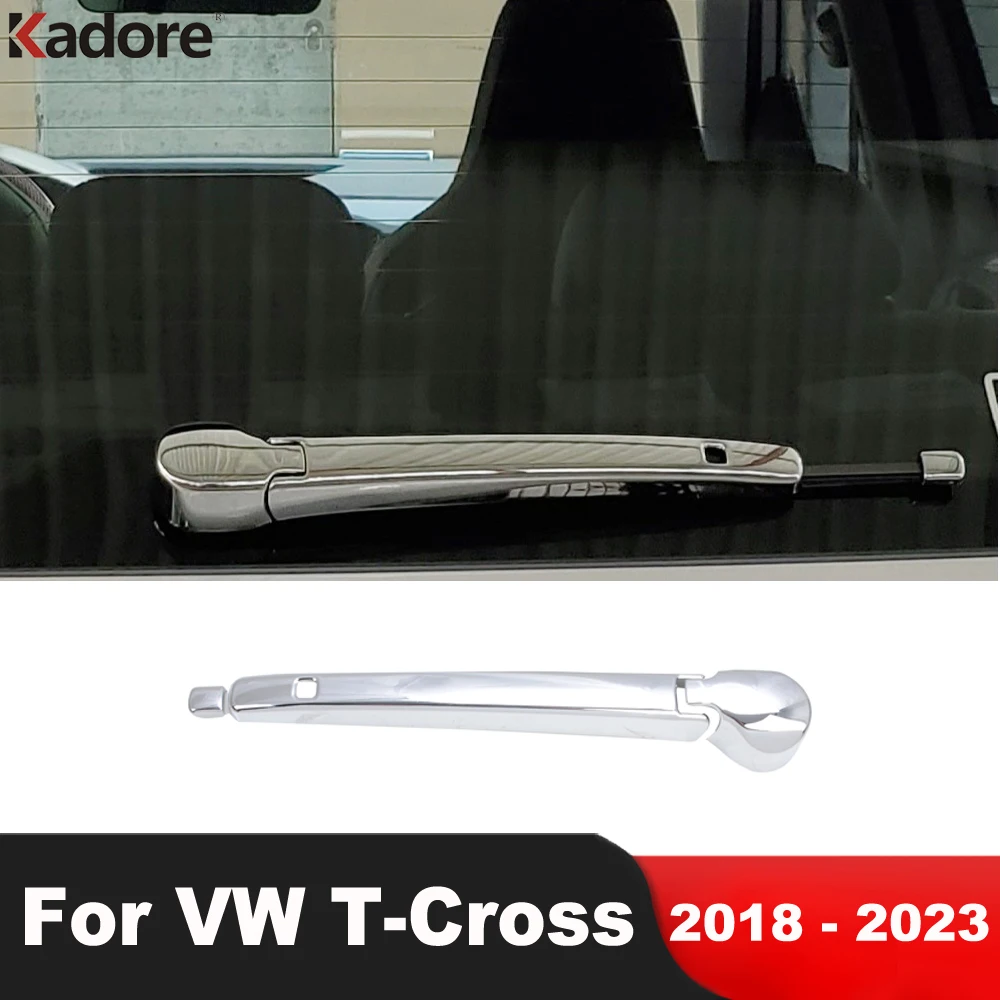 Rear Wiper Cover Trim For Volkswagen VW T-cross Tcross 2018-2020 2021 2022 2023 Chrome Tail Window Windshield Wipers Accessories