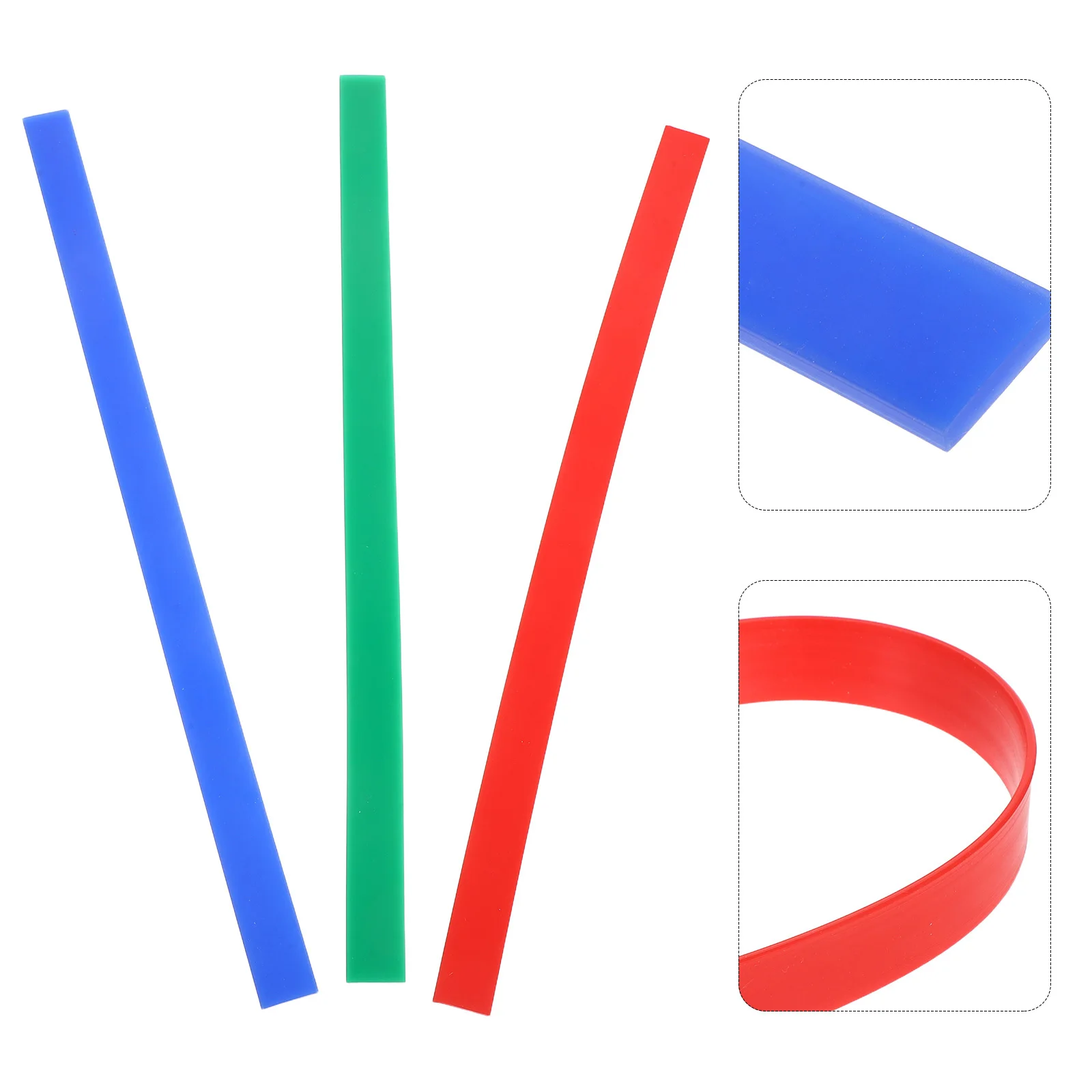 

6Pcs Silicone Rolling Pin Guide Sticks Non-Stick Dough Thickness Rulers Baking Measurement Strips for Cookie Pastry Fondant