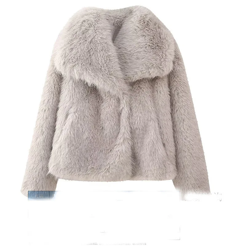 KIDCRKJ الشتاء النساء الفراء أسفل سترة متعددة الألوان التلبيب طوق سيدة فو الفراء سترة رقيق سميكة الإناث معطف الفرو الاصطناعي #5