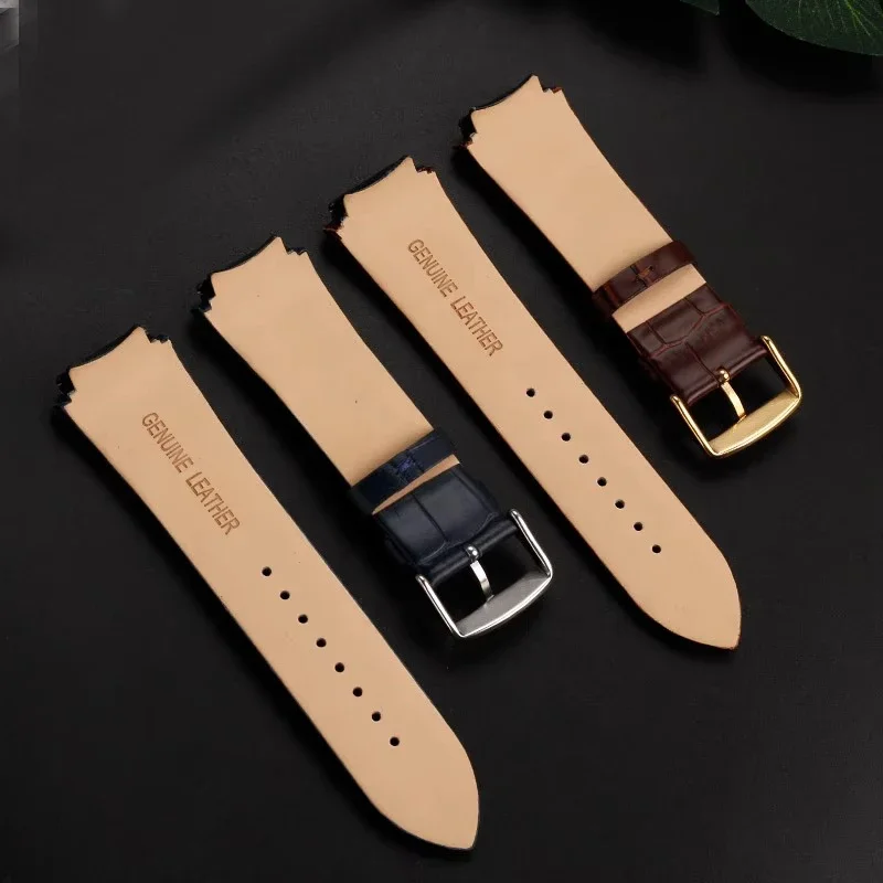22mm Black Blue Genuine Leather Watch Strap For GUESS W0040G3 W0247G3 W0040G7 Series Cowhide Watchband Men's Bracelet