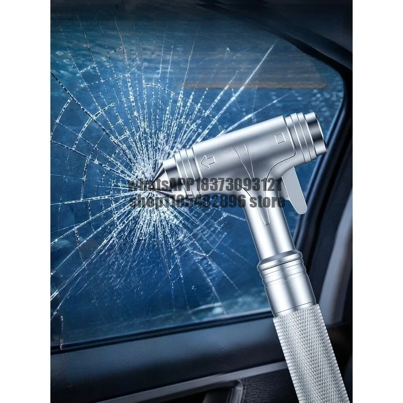 Broken window tungsten steel car glass window safety hammer car three-in-one with cutter car escape
