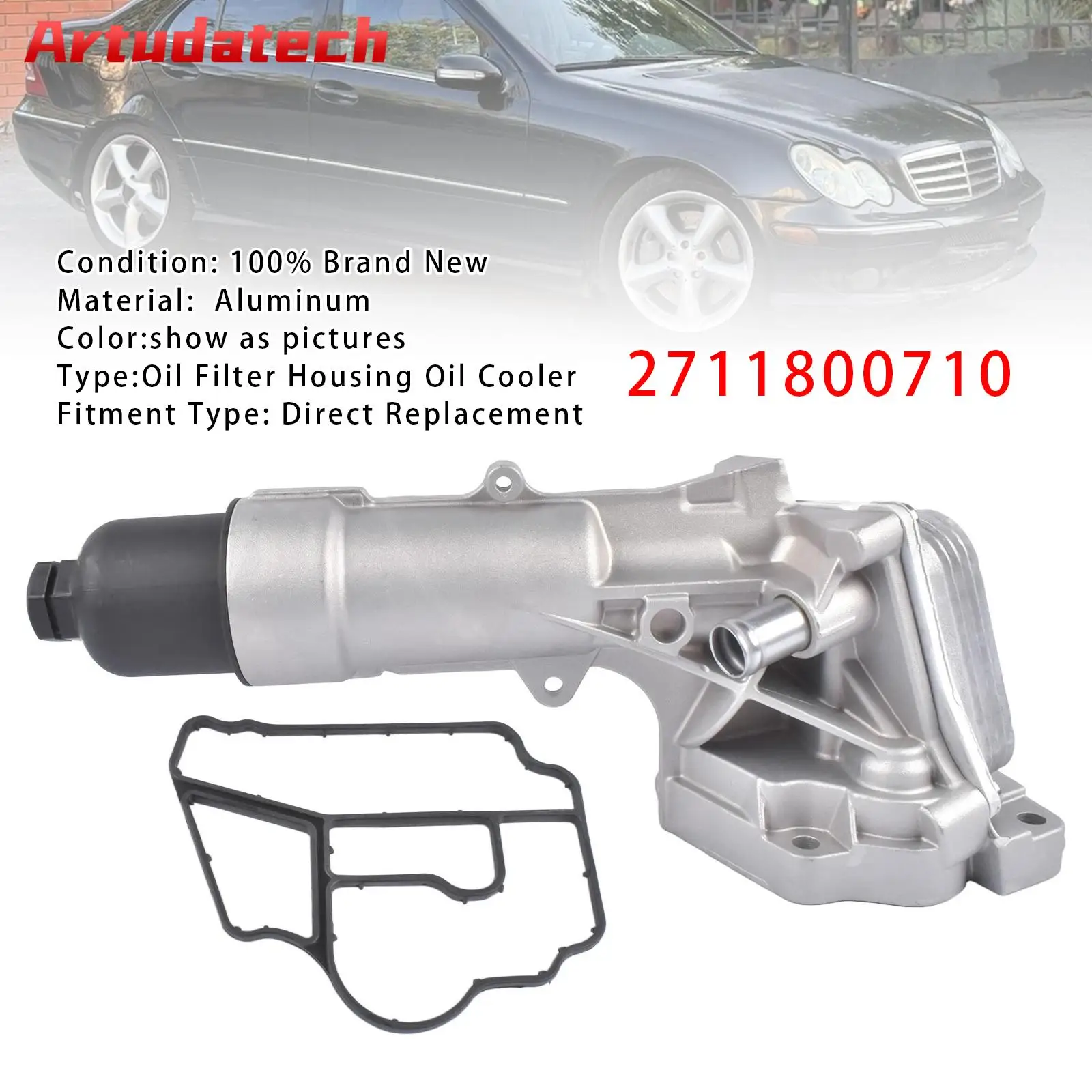 

Artudatech Engine Oil Filter Housing For Mercedes-Benz C230 W203 C203 1.8L L4 2003 2004 2005 Car Accessories