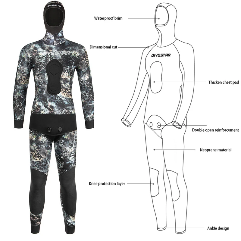 

Neoprene Wetsuit 3mm/5mm/7mm Men Scuba Diving Thermal Winter Warm Wetsuits Freediving Suit Swimming Surfing Spearfishing Suit