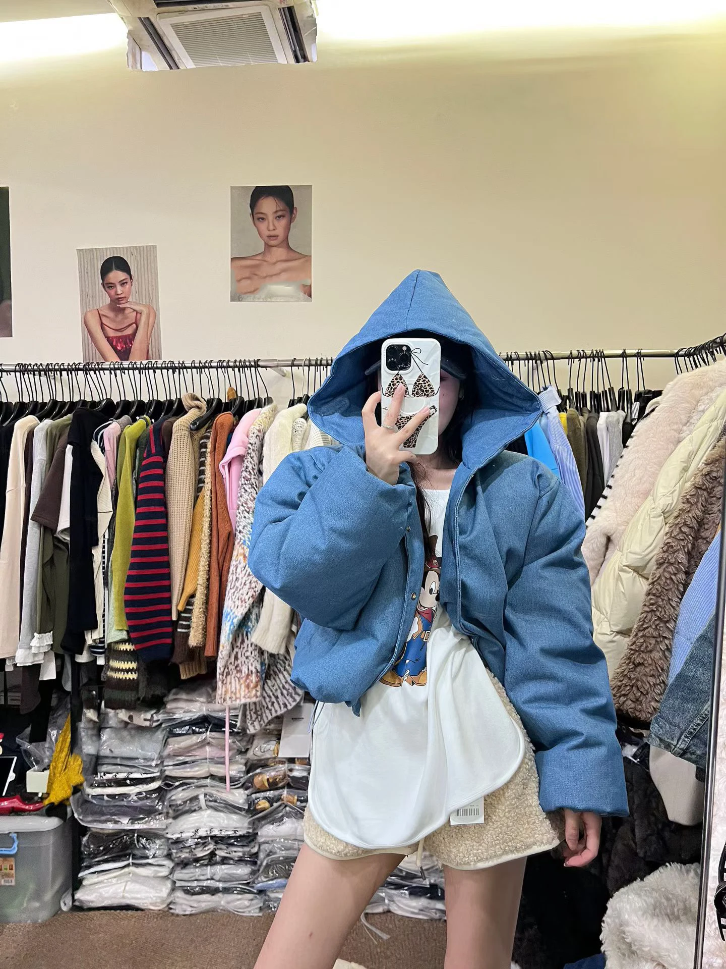 

Корейская женская зимняя куртка-пуховик с капюшоном, модная повседневная теплая куртка-пальто, длинная, утепленная...