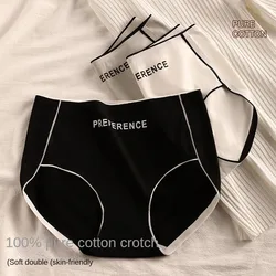 Pure Cotton Seamless Panties for Women Letter Comfort Sports High Waist Female Lingerie Underpants COTTON PANTI WOMAN Soft Sexy