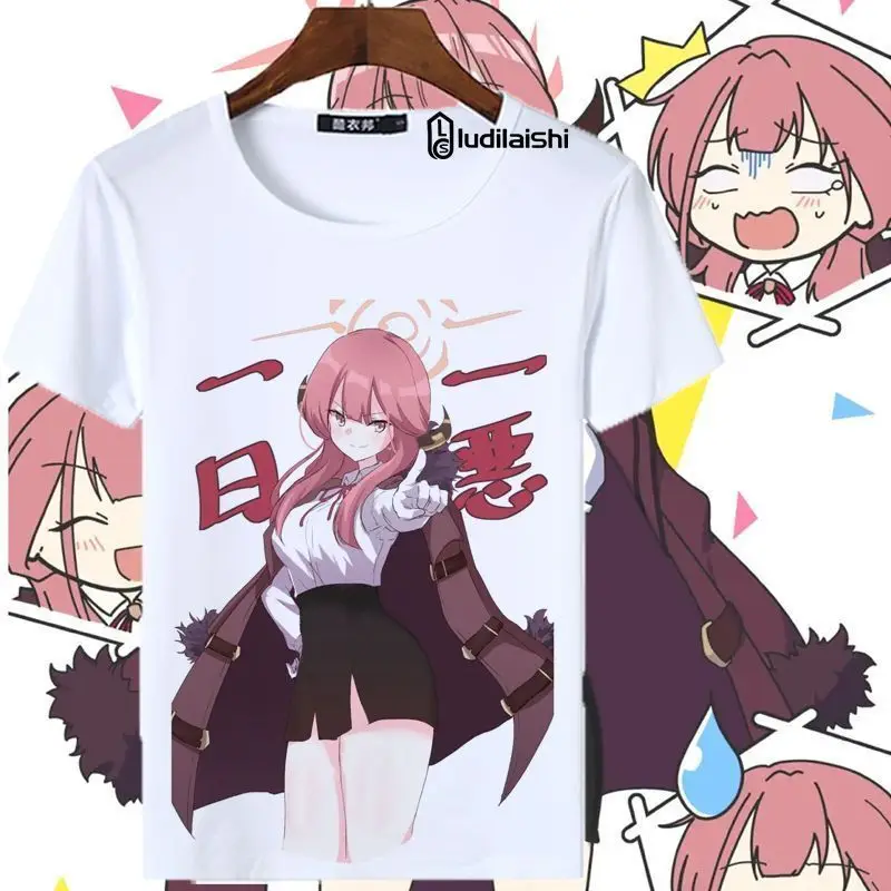 Anime Blue Archive Rikuhachima Aru HayaseYūka Cosplay Printed Short Sleeve T-Shirt Casual Tee Fashion Shirts Versatile in Summer