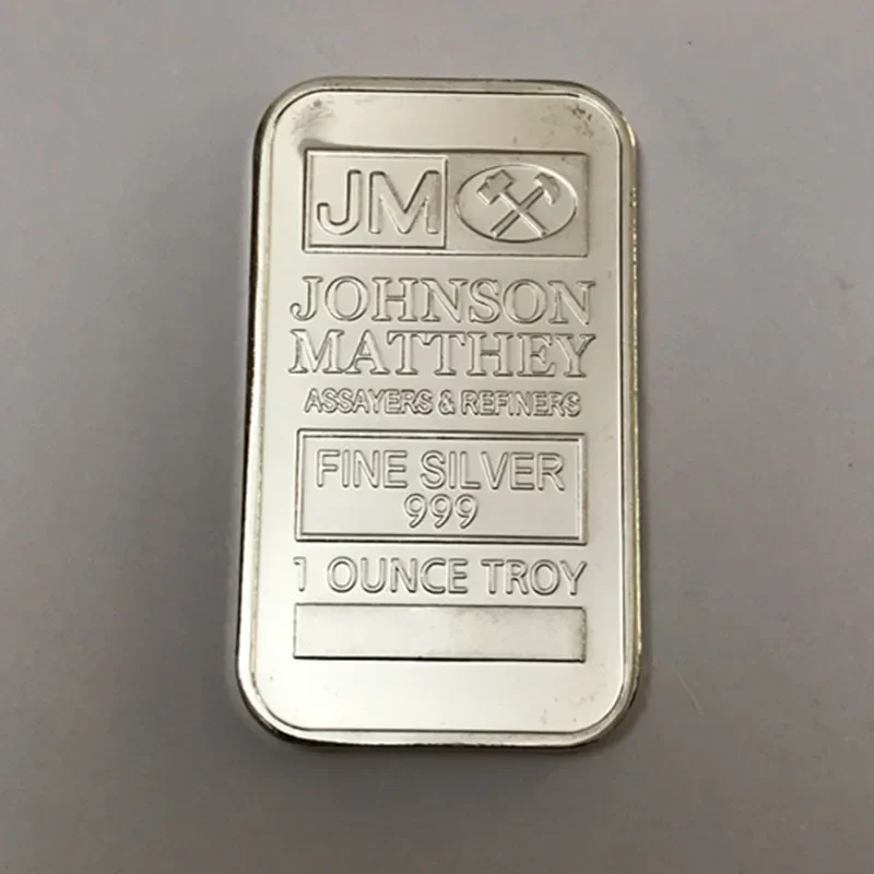 Imagem -05 - Mathey Jm-non-magnetic Bullion Bar Real Gold e Silver Plated Badge Decoração de Casa Bar Serial Laser Número 10 Pcs