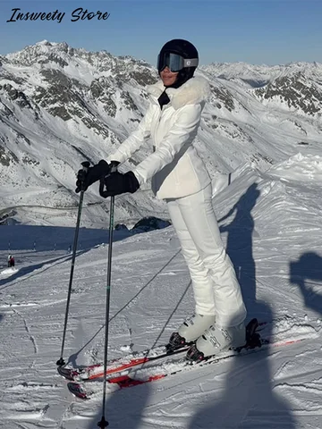 Женский лыжный костюм Fashion Solid Warm Ski Suit