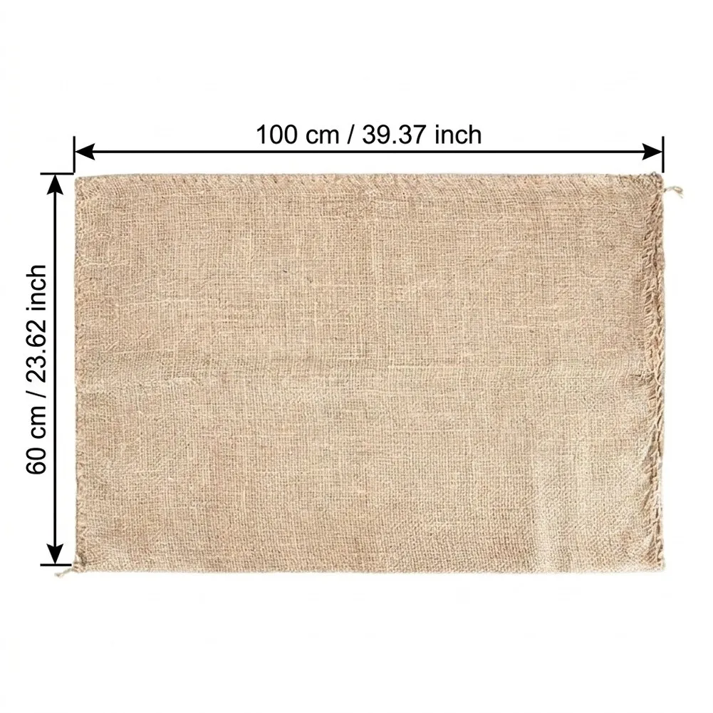 2 Piece Burlap Sack Set 60 x 100 CM Sackcloth Material for Indoor For outdoor Use Including Plant Growing and Storage