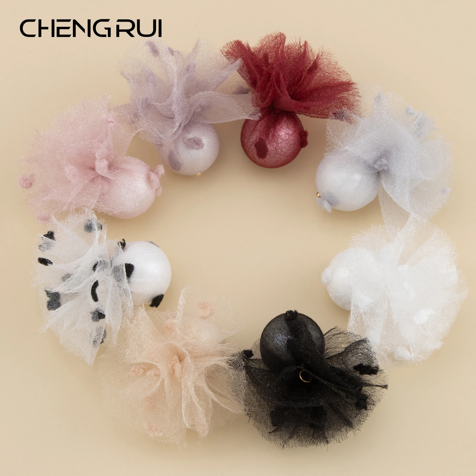 

CHENGRUI MA63,jewelry accessories,18k gold plated,fabric,cotton pearl,charms,diy pendants,hand made,jewelry making,6pcs/lot