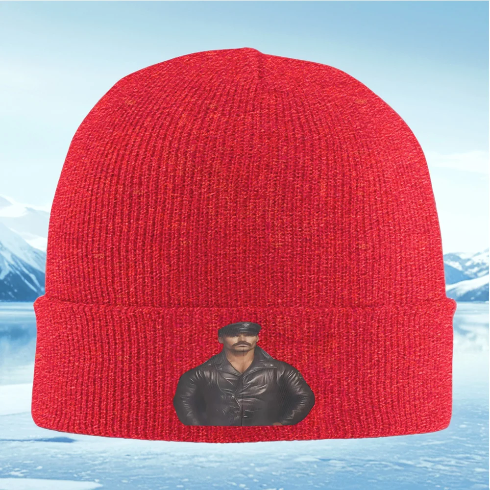 Homme, chapeau, veste, fouet, emblème hommes femmes unisexe tricoté chapeau bonnet pull casquette hiver thermique chaud noël extérieur cyclisme H