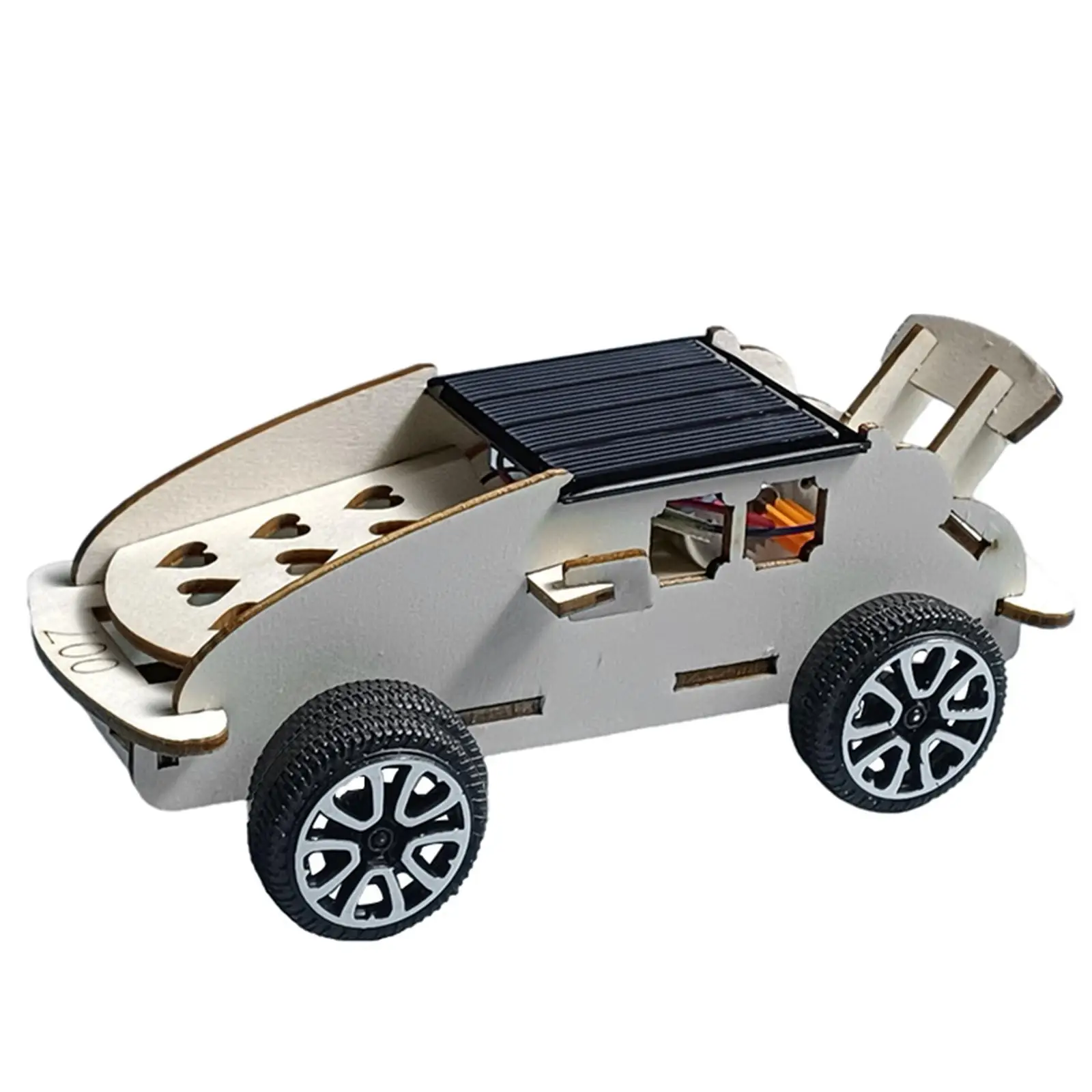 Wooden Solar Car DIY Science Assembly Kit Learning and Educational Tool for Children School Teens Boys Girls Ages 8+ Year Old