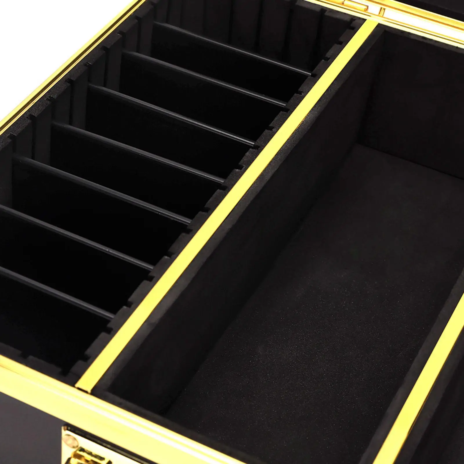 صالون قص الشعر مجموعة أدوات حقيبة للتخزين مع مقبض 55x28x11.8 سنتيمتر إطار من الألومنيوم لصالون تجميل ماكياج الفنان متعدد الوظائف